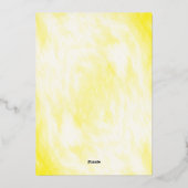 Sunny Lemon Floral Wedding Folieneinladung (Rückseite)