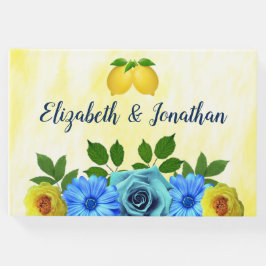 Sunny Lemon Floral Wedding Gästebuch