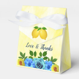 Sunny Lemon Floral Wedding Geschenkschachtel