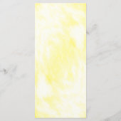 Sunny Lemon Floral Wedding Menükarte (Rückseite)