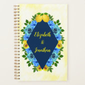 Sunny Lemon Floral Wedding Planer (Vorderseite)
