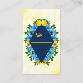 Sunny Lemon Floral Wedding Platzkarte