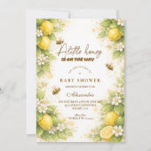 Sunny Lemon Honey Bee Baby Shower Einladung (Vorderseite)