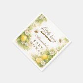 Sunny Lemon Honey Bee Baby Shower Serviette (Ecke)