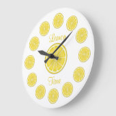 Sunny Lemon Time Wall Clock Große Wanduhr (Winkel)