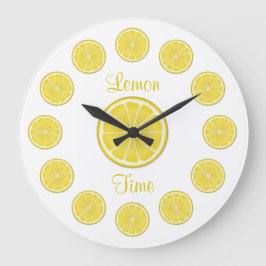 Sunny Lemon Time Wall Clock Große Wanduhr