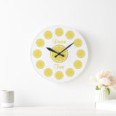 Sunny Lemon Time Wall Clock Große Wanduhr (Zuhause)