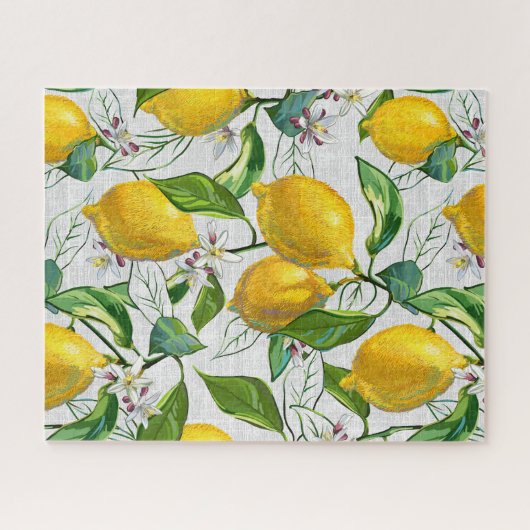 Sunny Lemon Tree - White - Jigsaw Puzzle (Horizontal)