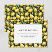 Sunny Lemon Wedding Begleitkarte (Vorne/Hinten)