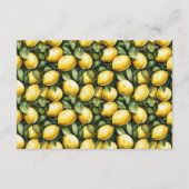 Sunny Lemon Wedding Begleitkarte (Rückseite)