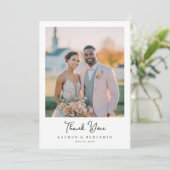 Sunny Lemon Wedding Dankeskarte (Stehend Vorderseite)