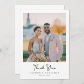 Sunny Lemon Wedding Dankeskarte (Vorne/Hinten)