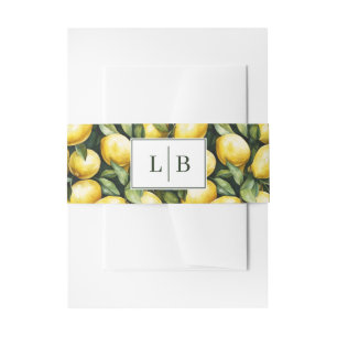 Sunny Lemon Wedding Einladungsbanderole
