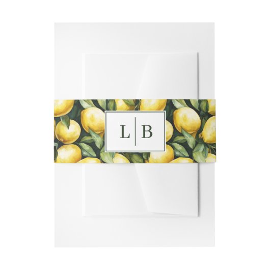 Sunny Lemon Wedding Einladungsbanderole (Vorderseite Beispiel)