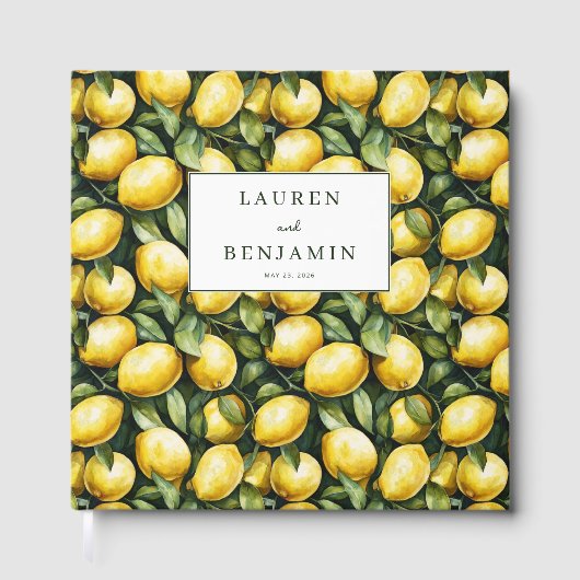 Sunny Lemon Wedding Gästebuch (Vorderseite)