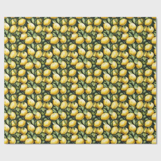 Sunny Lemon Wedding Geschenkpapier (Flach)