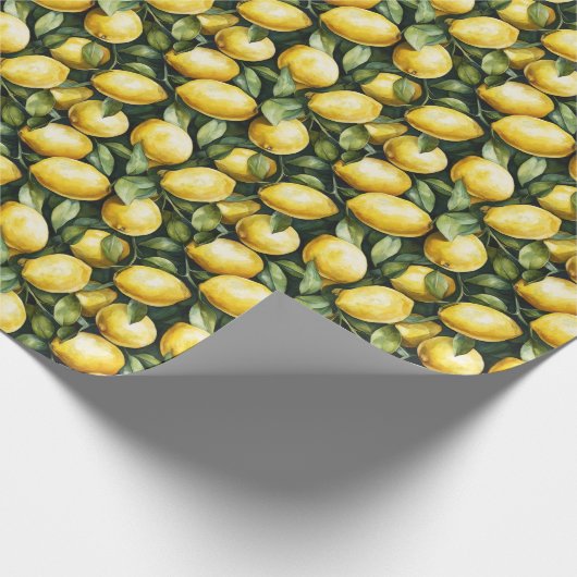Sunny Lemon Wedding Geschenkpapier (Ecke)