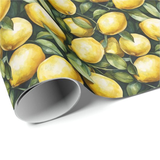 Sunny Lemon Wedding Geschenkpapier (Rolleneckpunkt)
