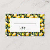 Sunny Lemon Wedding Platzkarte (Vorderseite)