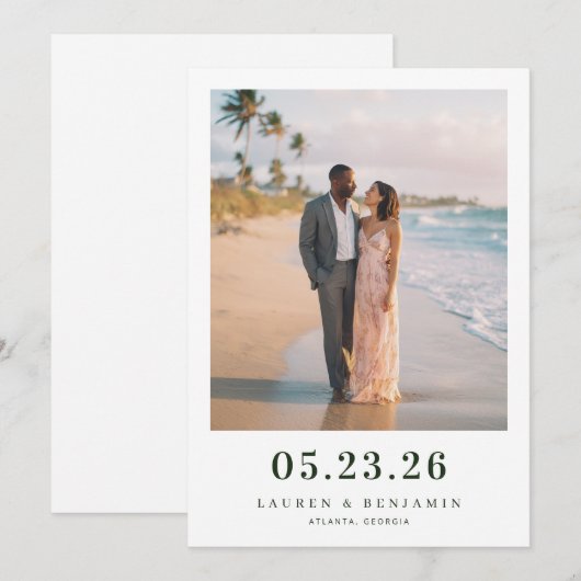 Sunny Lemon Wedding Save The Date (Vorne/Hinten)