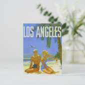 Sunny Los Angeles Greetings Postkarte (Stehend Vorderseite)