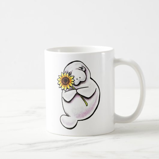 Sunny Manate Off Leash Art™ Kaffeetasse (Rechts)
