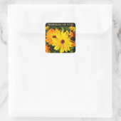 Sunny Marigold Denken Sie an Sie Quadratischer Aufkleber (Tasche)