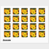 Sunny Marigold Thinking of You Quadratischer Aufkleber (Blatt)
