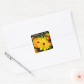 Sunny Marigold Thinking of You Quadratischer Aufkleber (Umschlag)