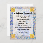 Sunny Marina Business Lunchev Einladung (Vorne/Hinten)