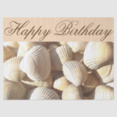 Sunny Muscheln Collection Happy Birthday Tissue Seidenpapier (Vorderseite)