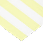Sunny Nautical  Pastel Yellow Stripes Pattern  Tischdecke (Schrägansicht)