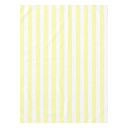 Sunny Nautical  Pastel Yellow Stripes Pattern  Tischdecke (Vorderseite)