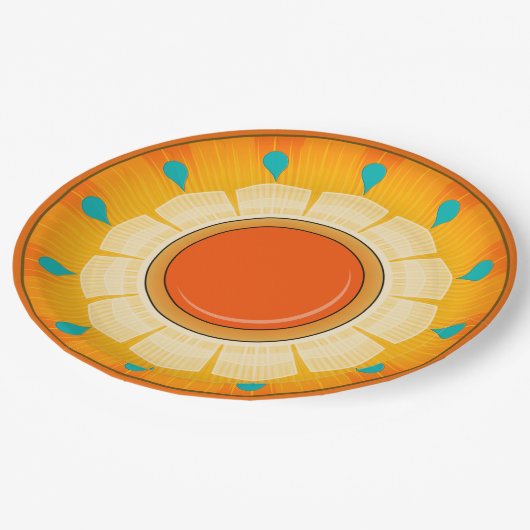 Sunny Navajo Day Pappteller (Schrägansicht)