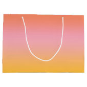 Sunny Ombre Gradient Peach Pink Große Geschenktüte (Rückseite)