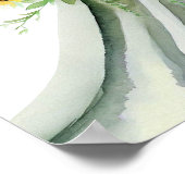 Sunny Orange, Bridal Cascading Bouquet 1, Poster (Ecke)