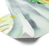 Sunny Orange, Bridal Cascading Bouquet 2, Poster (Ecke)