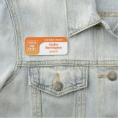 Sunny Orange hinzufügen Name und Titel Ihres Logom Namensschild (Beispiel)