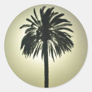 Sunny Palm Runder Aufkleber