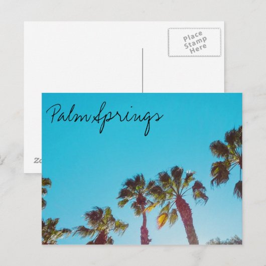 Sunny Palm Springs Postkarte (Vorne/Hinten)