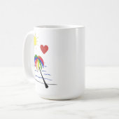Sunny Palm Tree coffee Tasse (Vorderseite Links)