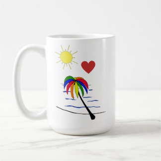Sunny Palm Tree coffee Tasse
