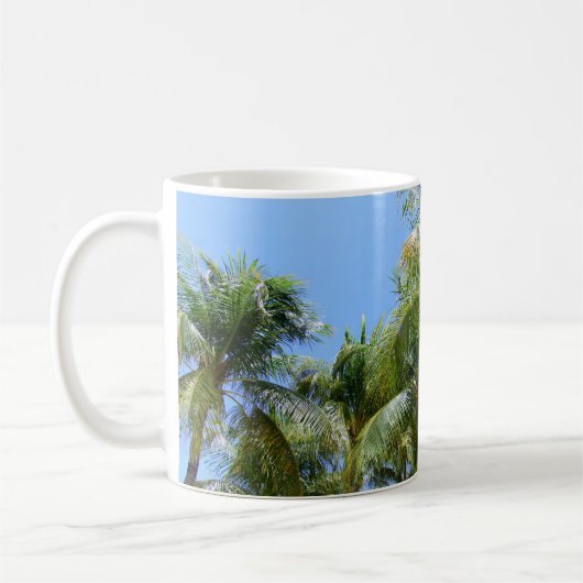 Sunny Palms Oasis #1 #tropical #wall #art Kaffeetasse (Links)