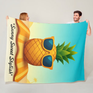 "Sunny Paradise Glow" Fleecedecke