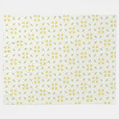 Sunny Pastel Daisy Fleecedecke (Vorderseite (Horizontal))