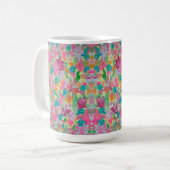 Sunny Pastel Floral Coffee Tasse (Vorderseite Links)