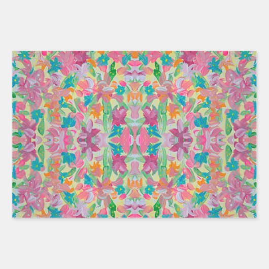 Sunny Pastel Wrapping Paper Geschenkpapier Set (Vorderseite 2)