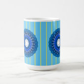 Sunny Pinstrix Türkis und Blue Mandala Tasse (Mittel)