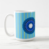 Sunny Pinstrix Türkis und Blue Mandala Tasse (Links)
