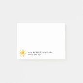 Sunny Positive Message Custom Post-it Klebezettel (Vorderseite)
